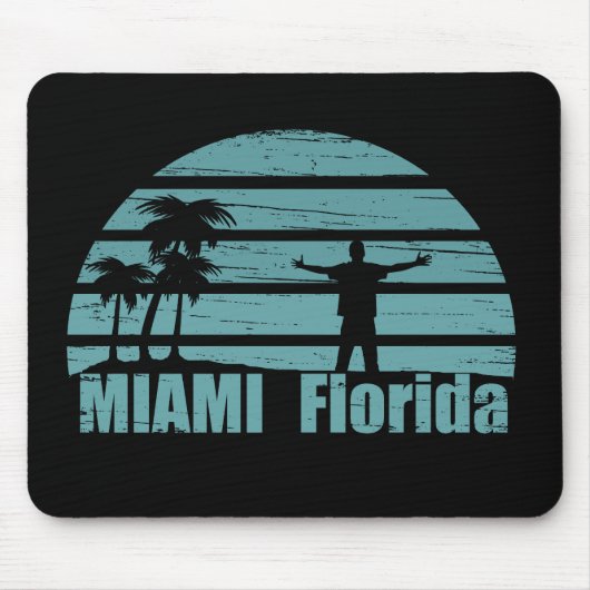 Tapis De Souris Miami Beach Floride vintage (Devant)