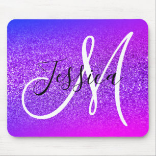 Tapis De Souris Miami Ombre Violet Violet Pailleté Monogramme