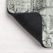 Tapis De Souris Michaël Angelo à cheval, rendant visite à un (Coin)