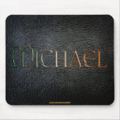 Tapis De Souris MICHAEL look cuir personnalisé Mousepad (Devant)