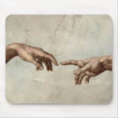 Tapis De Souris Michaelangelo mains création adam dieu (Devant)