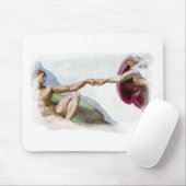 Tapis De Souris Michelangelo Création De L'Homme - Dieu Adam Fist (Avec souris)