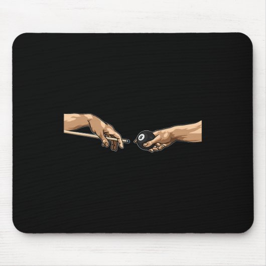 Tapis De Souris Michelangelo Mains Création Adam Pool Billard (Devant)