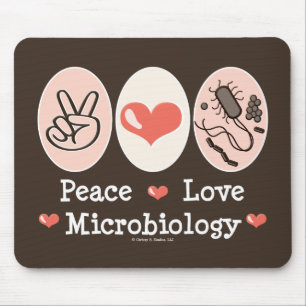 Tapis De Souris Microbiologie Mousepad d'amour de paix