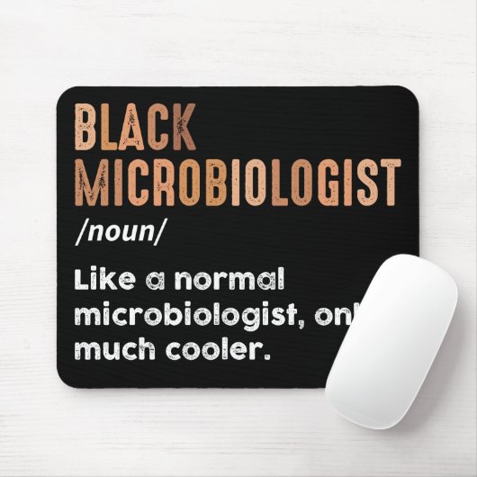 Tapis De Souris Microbiologiste noir Funny Définition Microbiologi (Avec souris)