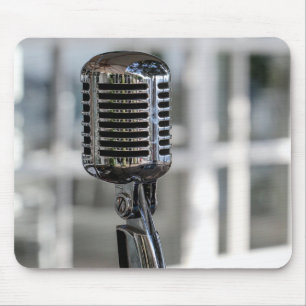Tapis De Souris Microphone de style rétro Vintage très Cool