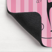 Tapis De Souris Mid-Century Atomic Black Cat Mousepad (Coin)
