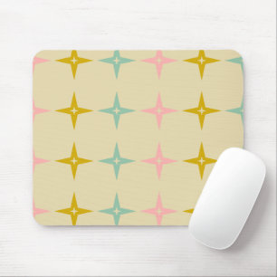 Tapis De Souris Mid Century Mod Stars en couleurs Vintages