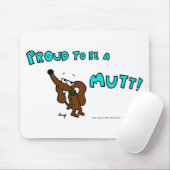 Tapis De Souris Midge FIER D'ÊTRE UN MUTT Mousepad (Avec souris)