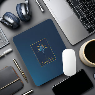 Tapis De Souris Midnight Palm Collection Navy Blue