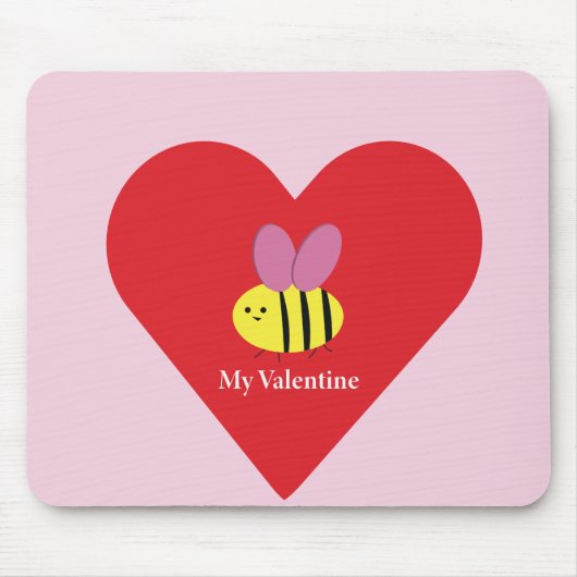 Tapis De Souris Mienne abeille de la Saint-Valentin (Devant)