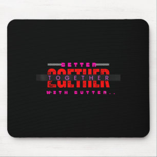 Tapis De Souris Mieux ensemble avec un papillon motivationnel drôl
