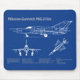 Tapis De Souris MiG-21 bis - Plan directeur de l'avion AD