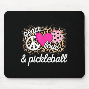 Tapis De Souris Mignon amour de paix joueur de pickleball drôle de