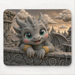 Tapis De Souris Mignon bébé gargouille, mythique