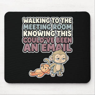 Tapis De Souris Mignon bébé singe mème kawaii macaque japonais