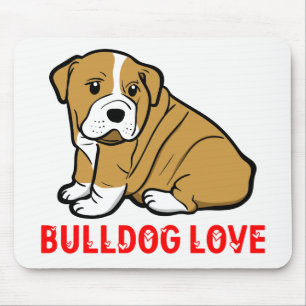 Tapis De Souris Mignon Bouledogue Anglais Cadeau Chien Dessin Anim