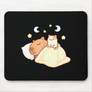 Tapis De Souris Mignon Capybara Kawaii Pyjama de Sommeil Sleepybar