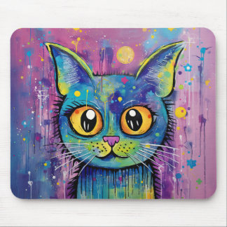 Tapis De Souris Mignon Chat Drôle Mixte Média Animal De Compagnie