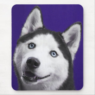 Tapis De Souris Mignon chiot husky sibérien amateur de huskies