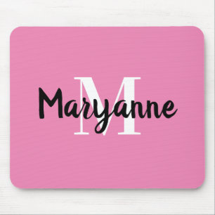 Tapis De Souris Mignon et tendance monogramme minimaliste prénom