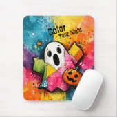 Tapis De Souris Mignon Fantôme Patchwork Art à l'Éclaboussure Colo (Avec souris)