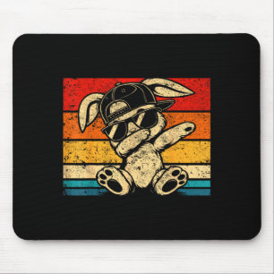 Tapis De Souris Mignon graphique de lapin qui fait le dab pour hom