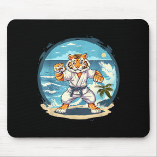 Tapis De Souris Mignon Karaté Tigre Jiu-Jitsu Kickboxing Taekwondo
