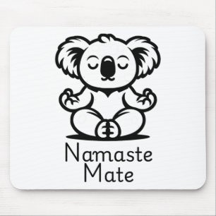 Tapis De Souris Mignon koala australien méditant en position de yo