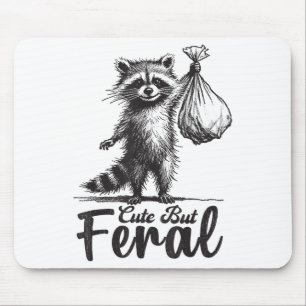 Tapis De Souris Mignon mais féroce costume de raton laveur panda d
