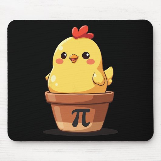 Tapis De Souris Mignon poulet Pot Pi Day tarte professeurs de math (Devant)