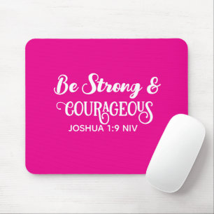 Tapis De Souris Mignon Rose Chaud Fort et Courageux Simple