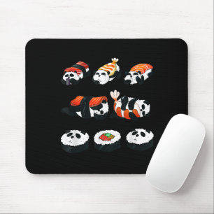 Tapis De Souris Mignon Sushi Panda Câlin Maki Amoureux Drôle Kawai