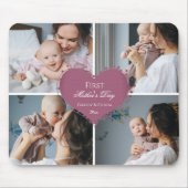 Tapis De Souris Mignonne cadeau de la première mère | Collage de p (Devant)