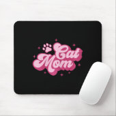 Tapis De Souris Mignonne chat Mam Chat Mama Kitty Kitten Chat Mama (Avec souris)