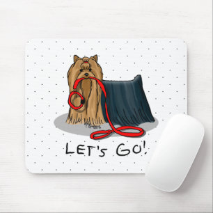 Tapis De Souris Mignonne Chien - Allons-y ! Yorkshire Terrier (Yor