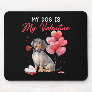 Tapis De Souris Mignonne Chiot Valentin Propriétaire Mon Chien Est