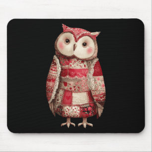 Tapis De Souris Mignonne Chouette Patchwork Amoureuse de Quilting