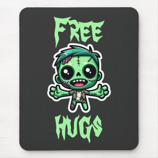 Tapis De Souris Mignonne, drôle de zombie (Devant)
