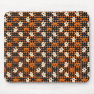 Tapis De Souris Mignonne, en vichy halloween fantôme chauves-souri