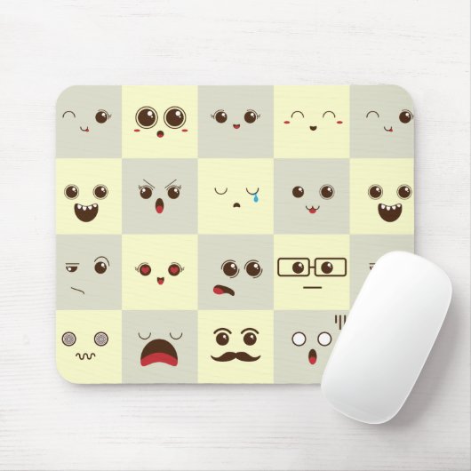 Tapis De Souris Mignonne face (Avec souris)