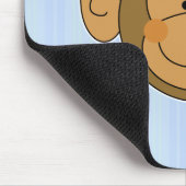 Tapis De Souris Mignonne face de singe idiot (Coin)