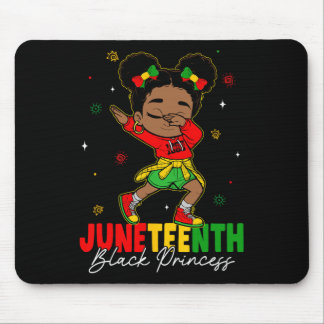 Tapis De Souris Mignonne fille noire faisant le dab, petite prince