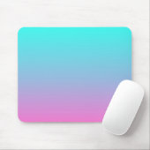 Tapis De Souris mignonne girly ombre mermaid rose turquoise aqua b (Avec souris)
