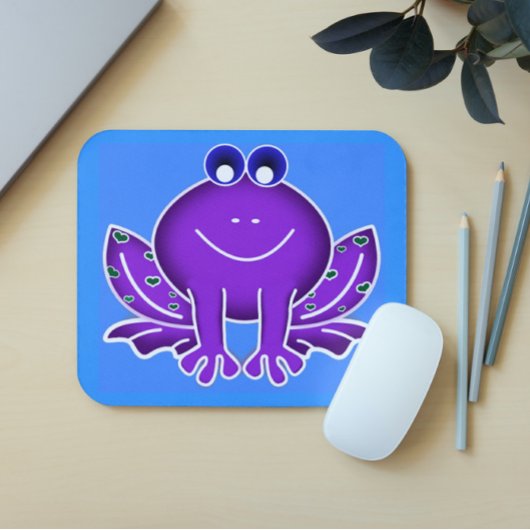 Tapis De Souris mignonne grenouille pourpre