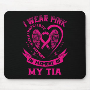 Tapis De Souris Mignonne Je Porte Du Rose En Mémoire De Mon Cancer
