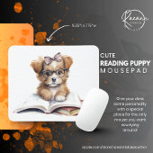 Tapis De Souris Mignonne lecture Chiot Mousepad