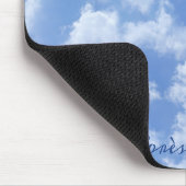 Tapis De Souris Mignonne Nuage En Forme De Coeur Dans Le Ciel Bleu (Coin)