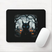 Tapis De Souris Mignonne Petite Tête De Chat Pour Halloween (Avec souris)