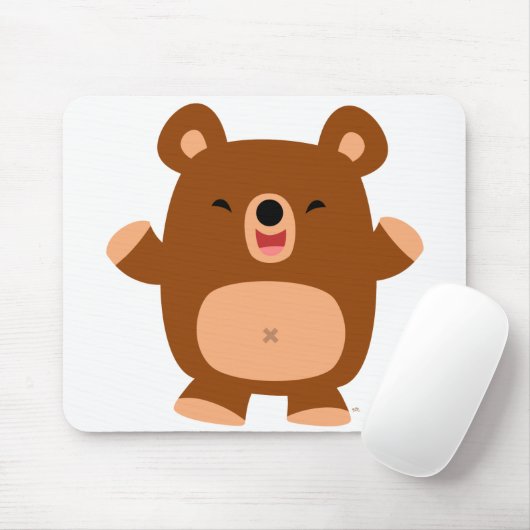 Tapis De Souris Mignonne Rire Cartoon Ours mousepad (Avec souris)